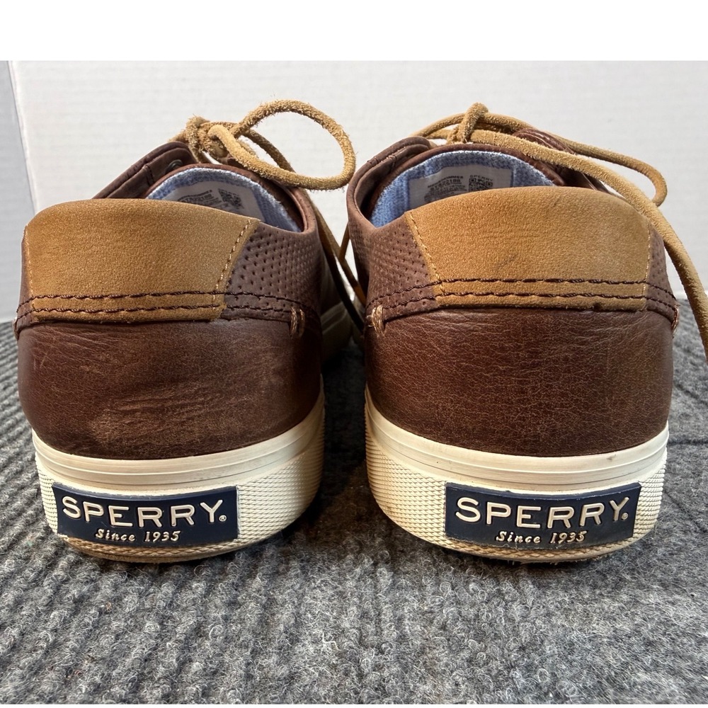Sperry Mens PlushWave Perforated Leather Sneakers Brown STS22188 Low Top 10 - Picture 5 of 8